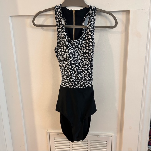 Albion Other - Albion one piece bon voyage swim Suit black and white floral Medium